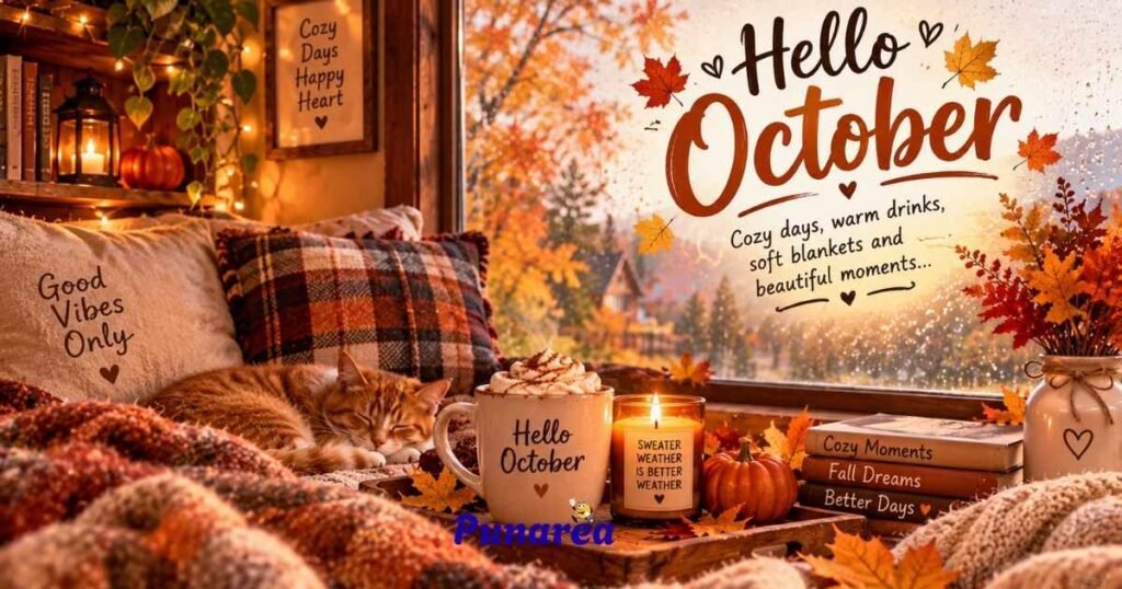 Hello October Captions For Cozy Days