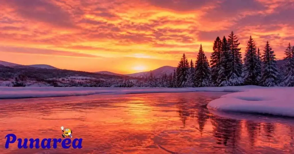 Winter Sunset Captions